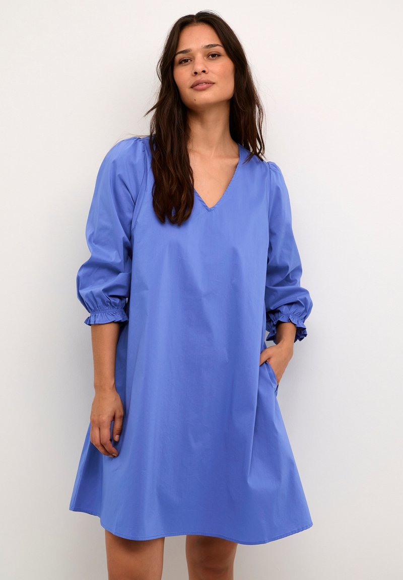 Dala 3 4 Long Dress Dazzling Blue Aop Da