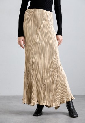 CRINKLE SKIRT - Maxinederdele - white grey