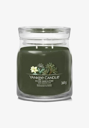 Yankee Candle YANKEE CANDLE SIGNATURE MEDIUM JAR SILVER SAGE & PINE 368G - Duftlys - green