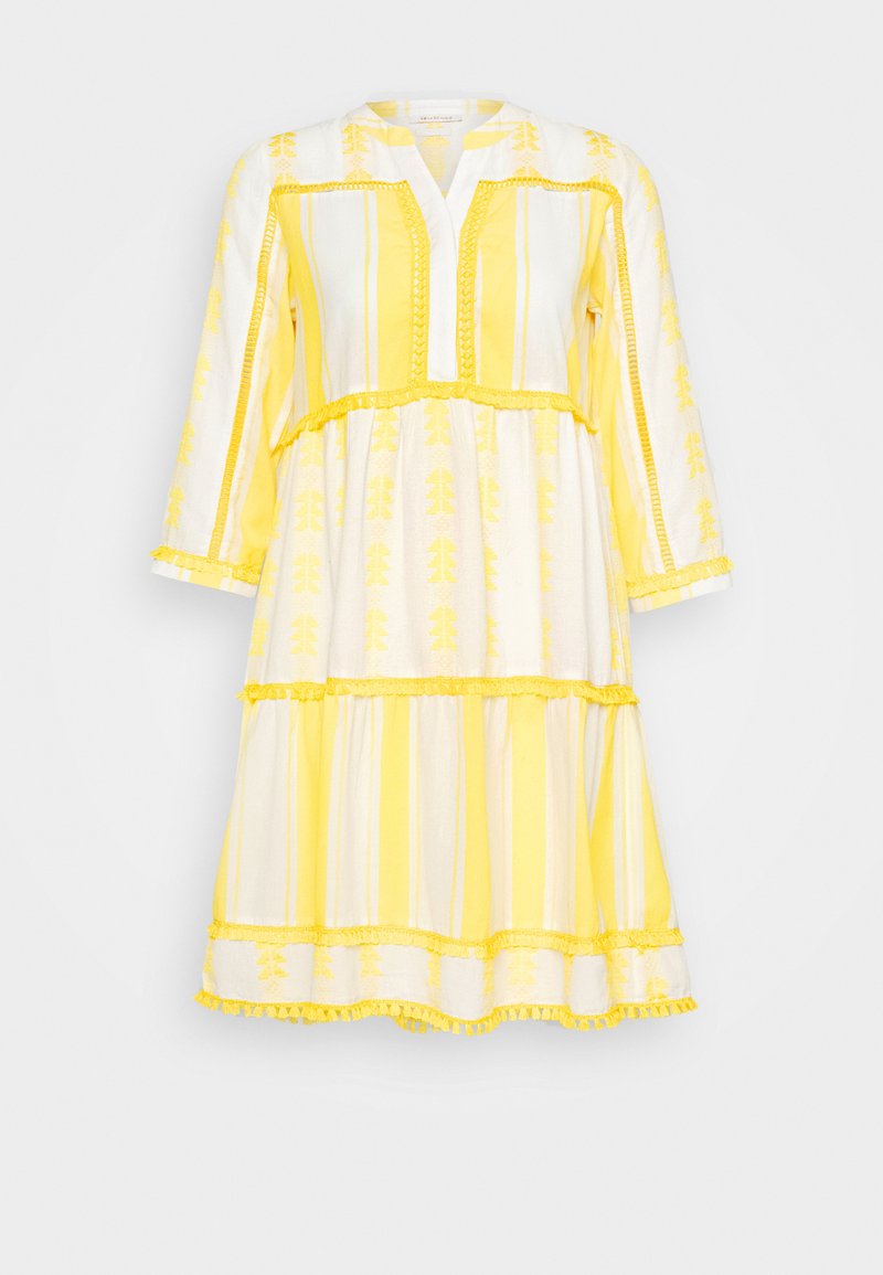 DRESS EMBROIDERED - Freizeitkleid - spring gold