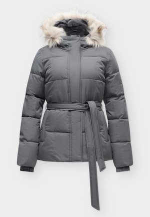 Hollister Co., FEEL GOOD LONGLINE PUFFER - Зимно яке - dark grey