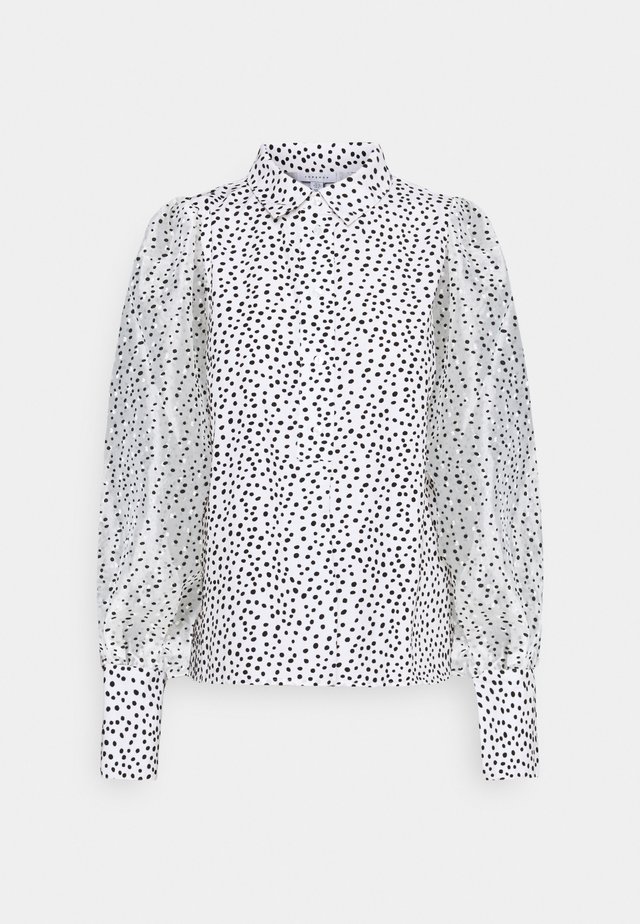 FLOCKED SPOT SHIRT - Blouse - mono