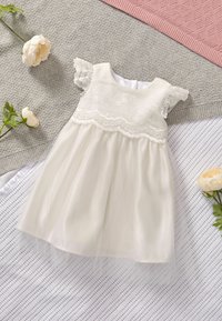 Lipsy FLOWER REGULAR FIT - Koktailové šaty/večierkové šaty - ivory lace