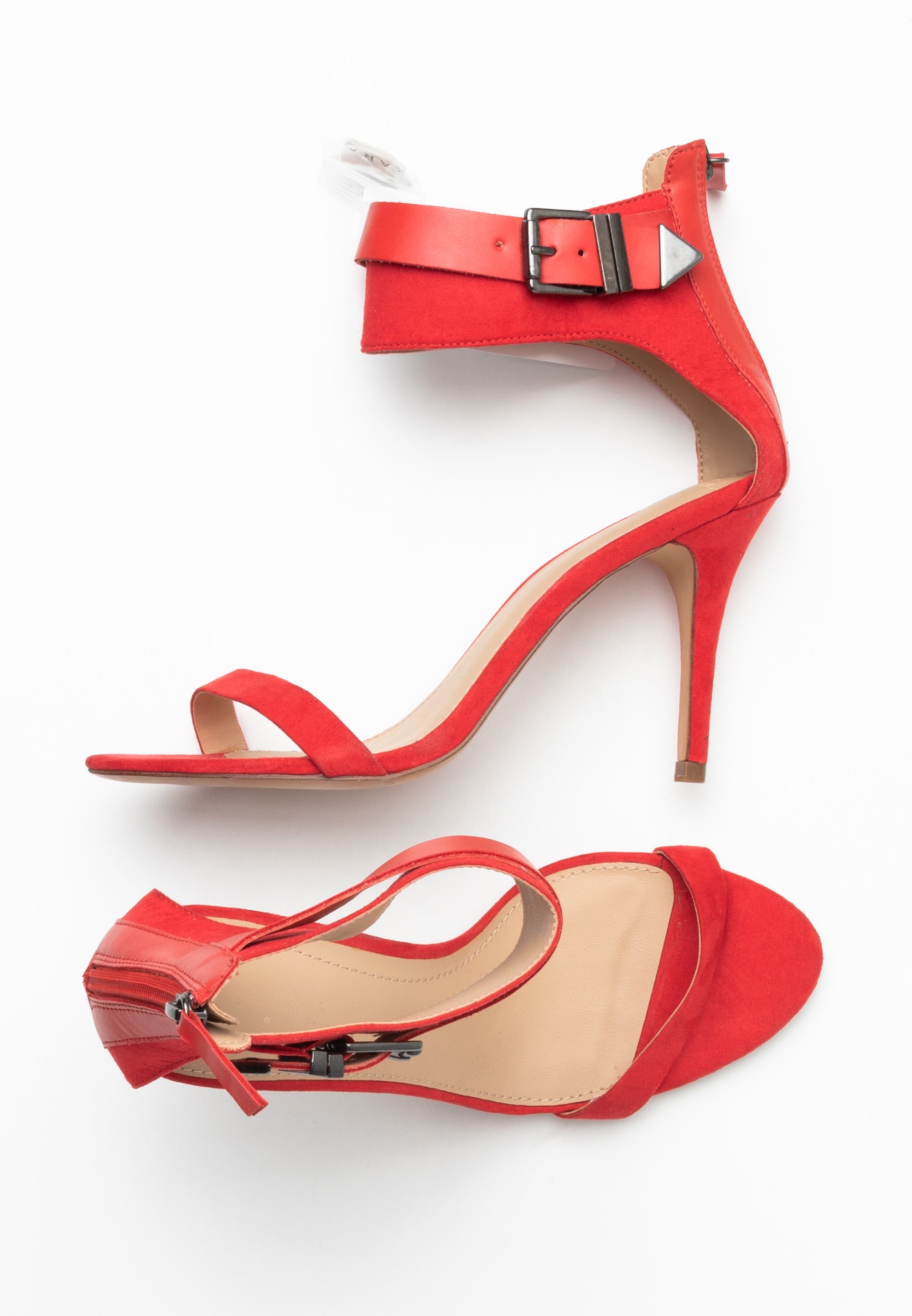 Zara Peeptoe heels red (Pre-owned) Zalando