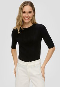 s.Oliver STRETCH - T-shirt basic - schwarz
