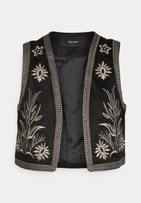 VMFLOWER VEST - Weste - black detail/silver mink