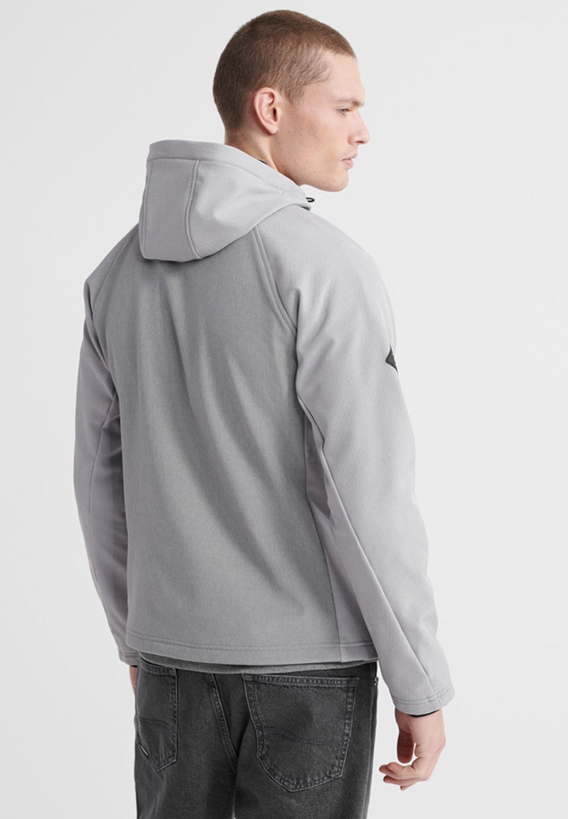 light grey windbreaker