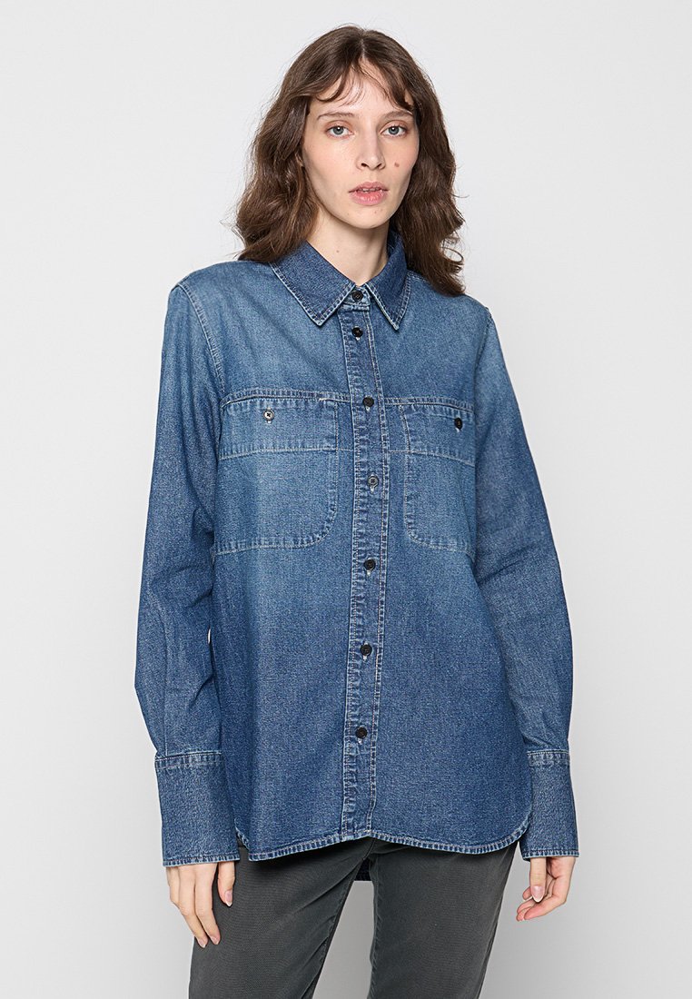 closed Overhemdblouse blauw