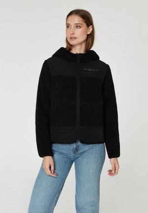 W GALE PILE ZIP HOOD - Fleece jacket - carbon