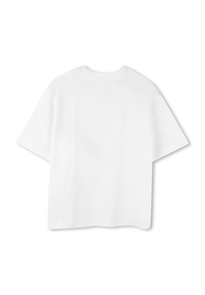 Witte katoenen t-shirt met een relaxte pasvorm, ronde hals en korte mouwen. Soepele textuur zonder zichtbare patronen of accenten.