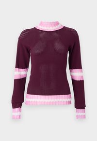AJOUR TURTLENECK - Džemperis - bordeaux ajour