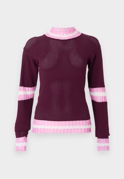 Henrik Vibskov AJOUR TURTLENECK - Džemper - bordeaux ajour