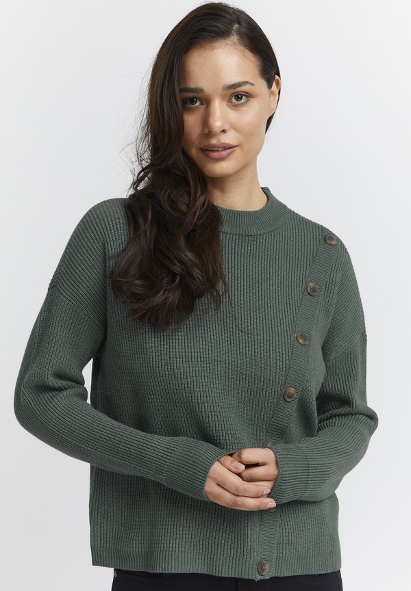 FRBitte - Cardigan - dark forest melange