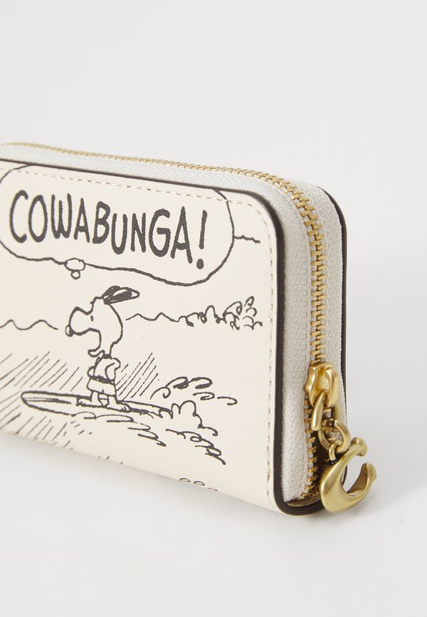 PEANUTS NEWSPAPER PRINT SMALL ZIP AROUND CARD CASE - Wallet - chalk4