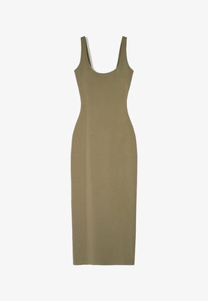 Bershka STRAPPY - MIDI - Kotelomekko - khaki