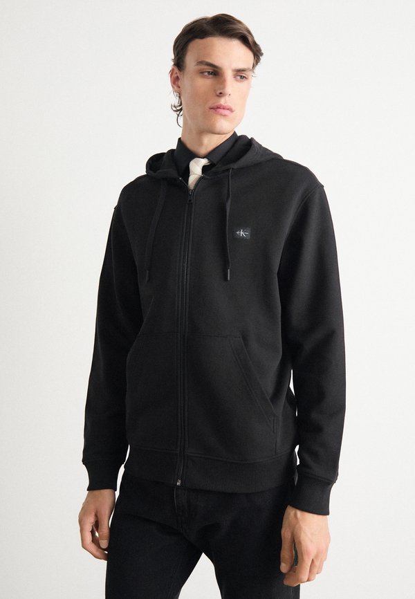 LABEL ZIP THROUGH HOODIE - Zip-up sweatshirt
