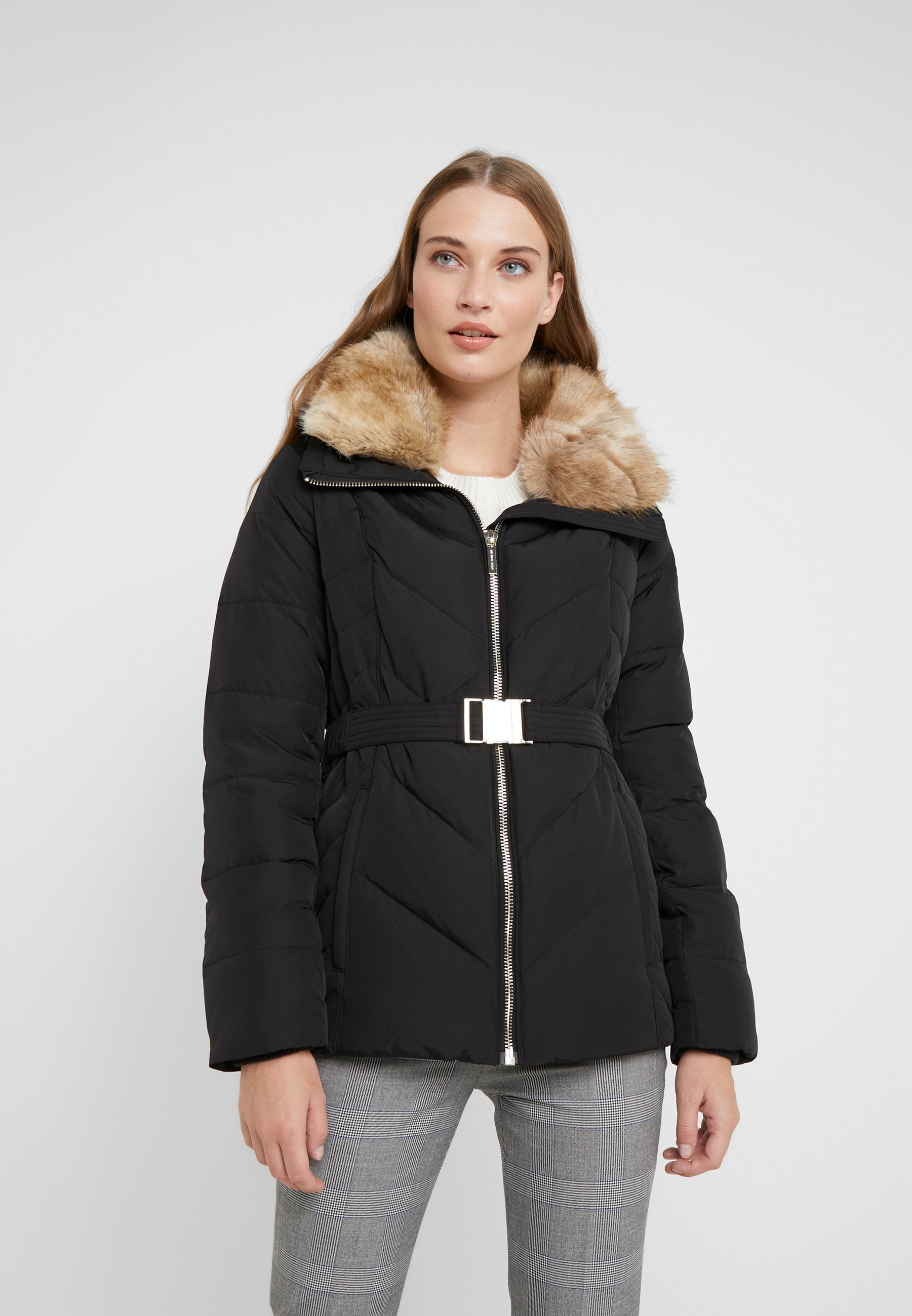 MICHAEL Michael Kors FITTED PUFFER Dunjakke blacksvart MICHAEL Michael Kors FITTED PUFFER Dunjakke dark brandy