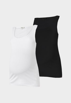 OLMKENYA NURSING TANK 2 PACK  - Top - black/white
