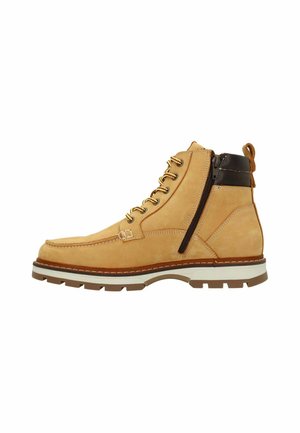 Schnürstiefelette - cognac