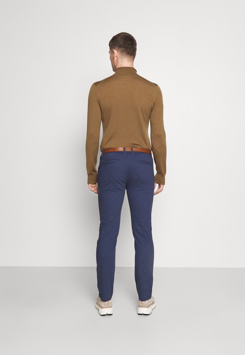 Herren Chinos | Pier One BELTED Chino dark blue/dunkelblau - BB40792 Herren Chinos | Pier One BELTED Chino dark blue/dunkelblau - BB40792