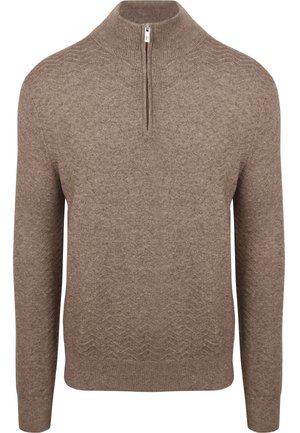 HALFZIP WEAVE STRUCTURE - Trui - beige