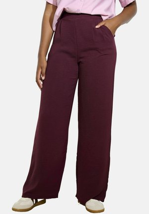 FLOWY  - Trousers - aubergine