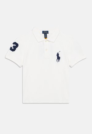 BOXY BIG PONY STRETCH MESH POLO SHIRT 7-14Y - Pólóing - white