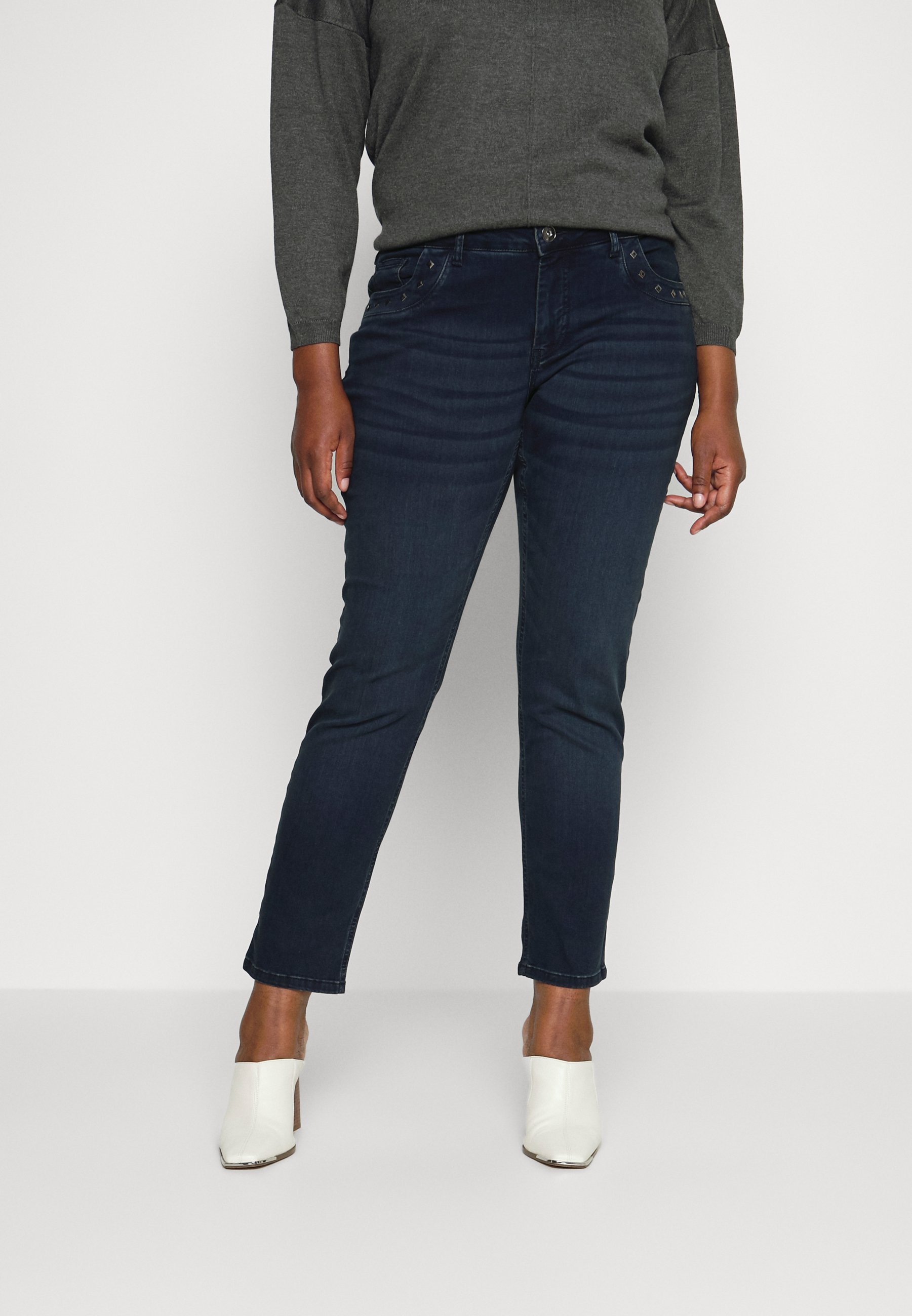 Zizzi Jeans Skinny Fit - dark blue/blue - Zalando.co.uk