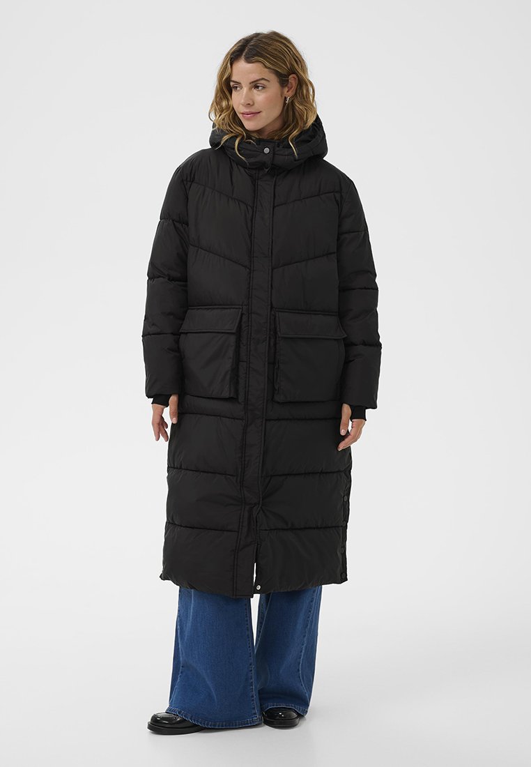 Cream Wintermantel zwart