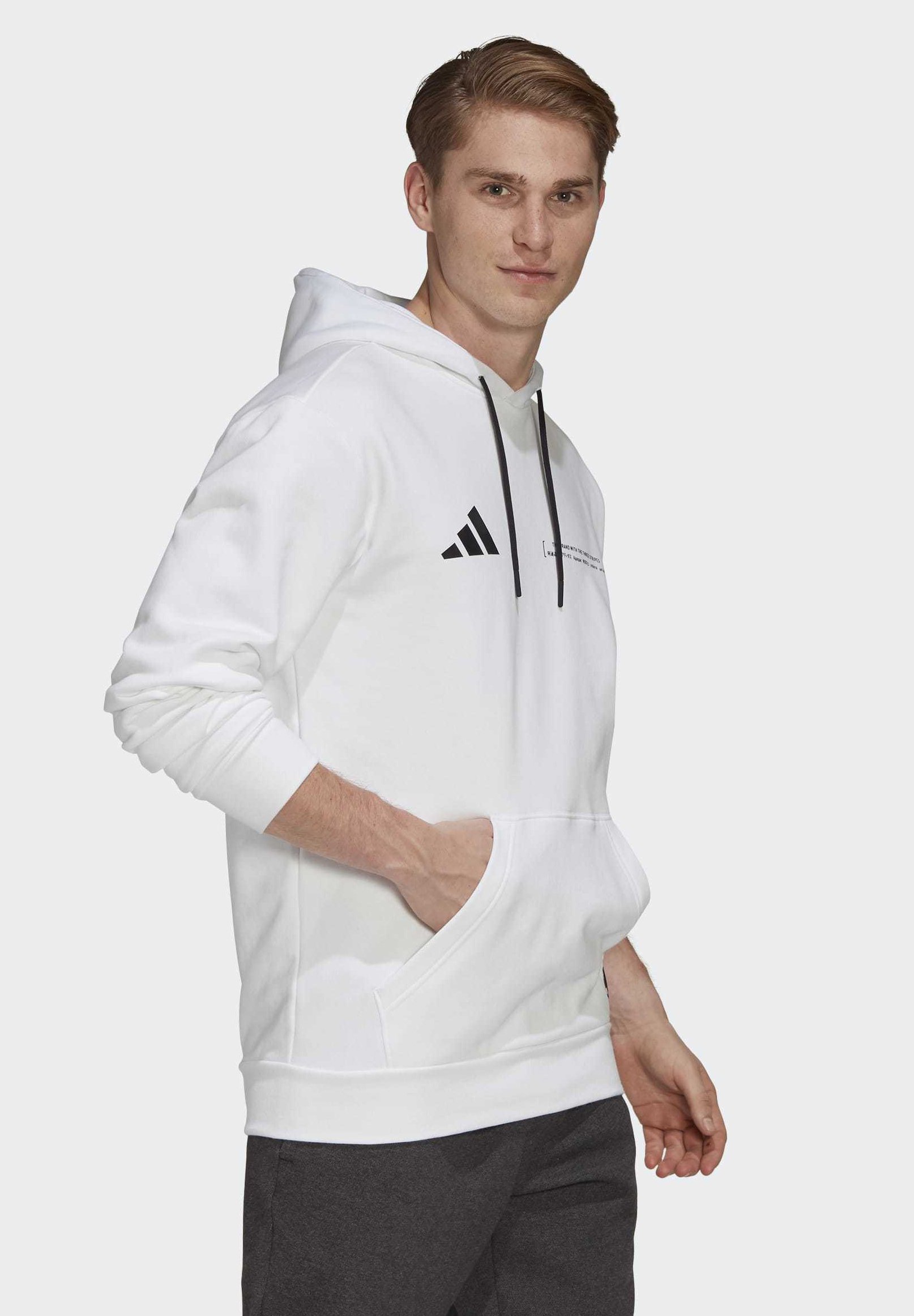 ADIDAS ATHLETICS PACK HOODIE Kapuzenpullover white ADIDAS ATHLETICS PACK HOODIE Kapuzenpullover white