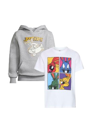 2 PACK - KURZARM - BUGS BUNNY - Hoodie - white heathergrey