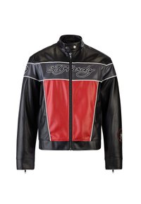 HOLLY PANTHER MOTOCROSS - Imiteret læderjakke - black red