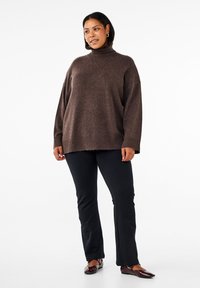 Zizzi Stickad tröja - bracken mel