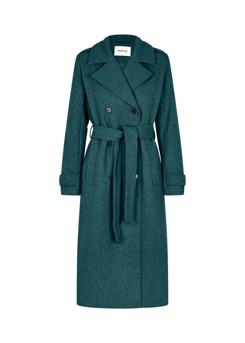 Modström Trenchcoat donkergroen Modström Trenchcoat donkergroen
