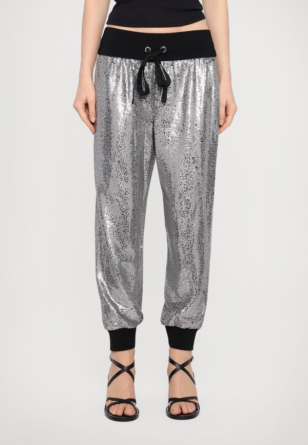 SEQUIN GILES PANT - Trousers - silver