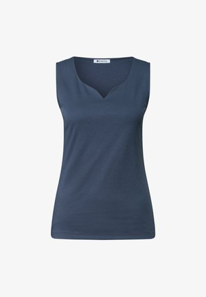 Street One, BASIC TOP MIT HERZAUSSCHNITT - Top - ashen blue
