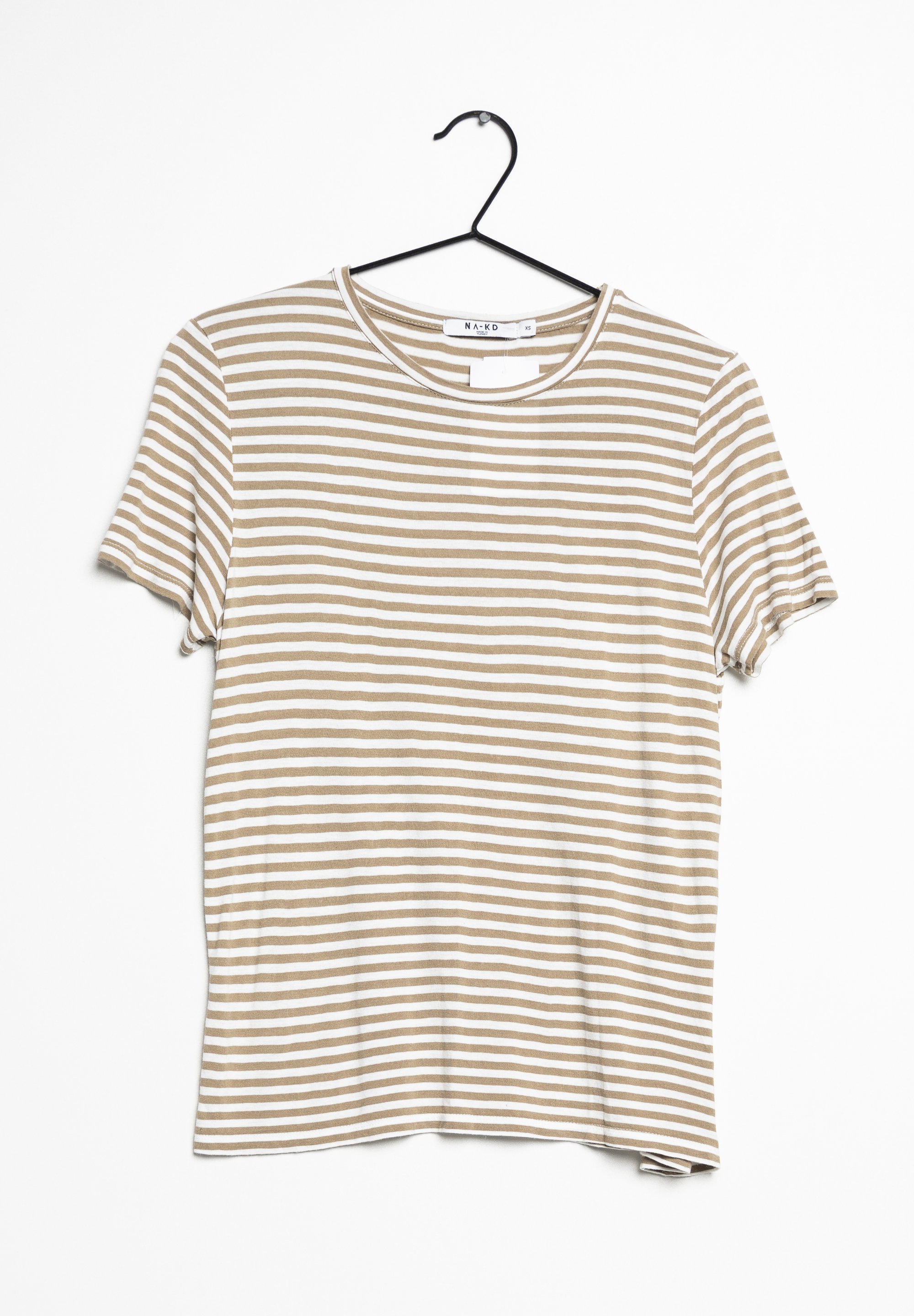NA-KD Print T-shirt beige (Pre-owned)