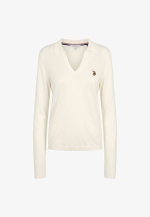U.S. Polo Assn., UWLILWAN POLO LONG SLEEVE - Polokošeľa - cloud dancer