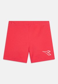 Erilised erkpunased spordilühikesed püksid, mis on valmistatud pehmest puuvillast, omavad lihtsat disaini ja valget logodetaili alumisel paremal küljel.