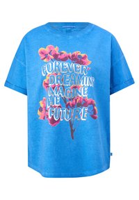 QS MIT FRONTPRINT - Tričko s potlačou - royalblau