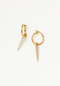 PAVE SPIKE MINI DROP CHARM HOOP - Earrings - gold-coloured