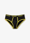 CONSTRASTING TRIM AND LOGO - Slip - mottled black