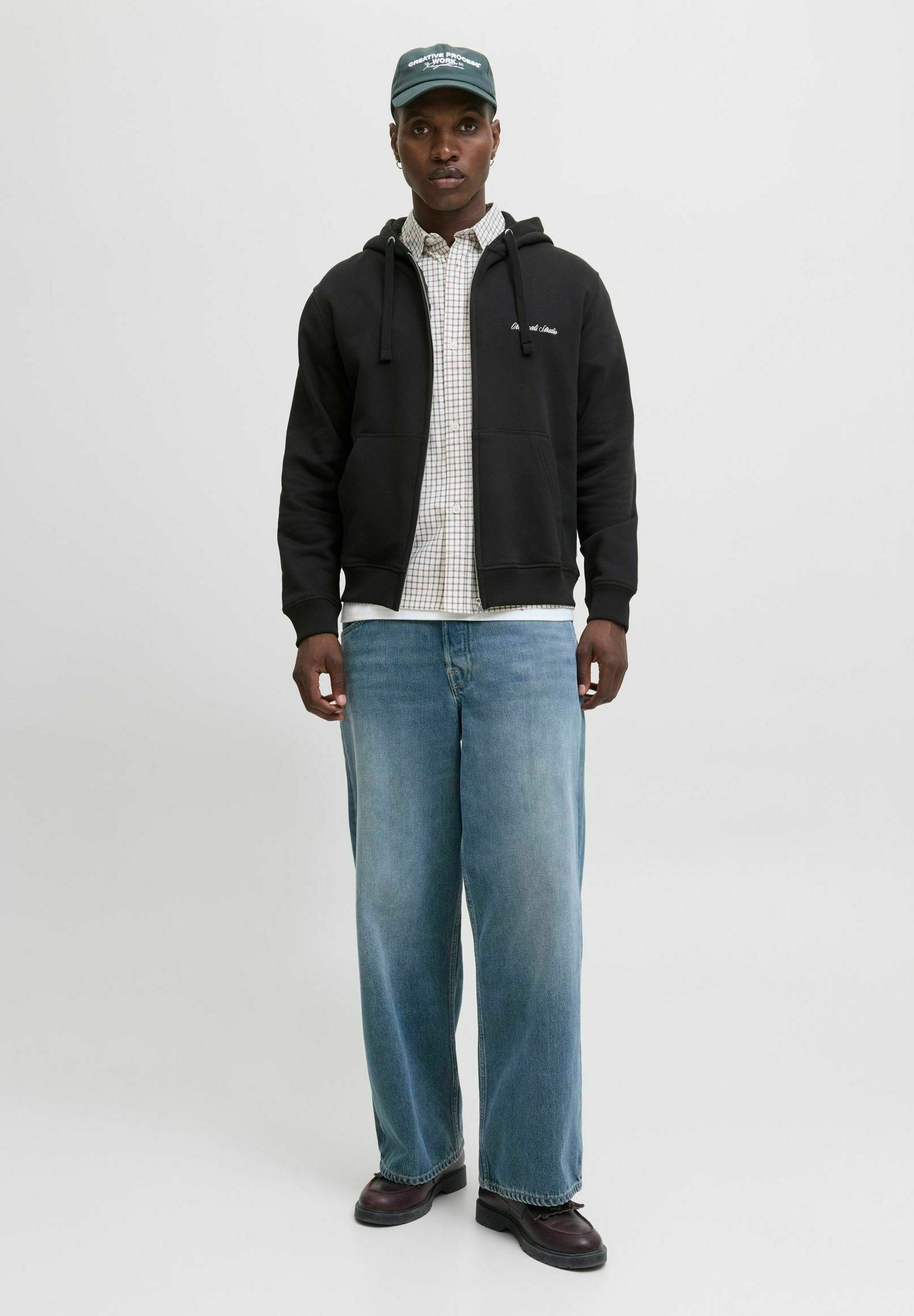 Jack & Jones Zip Zip - Zip-up sweatshirt - black - Zalando