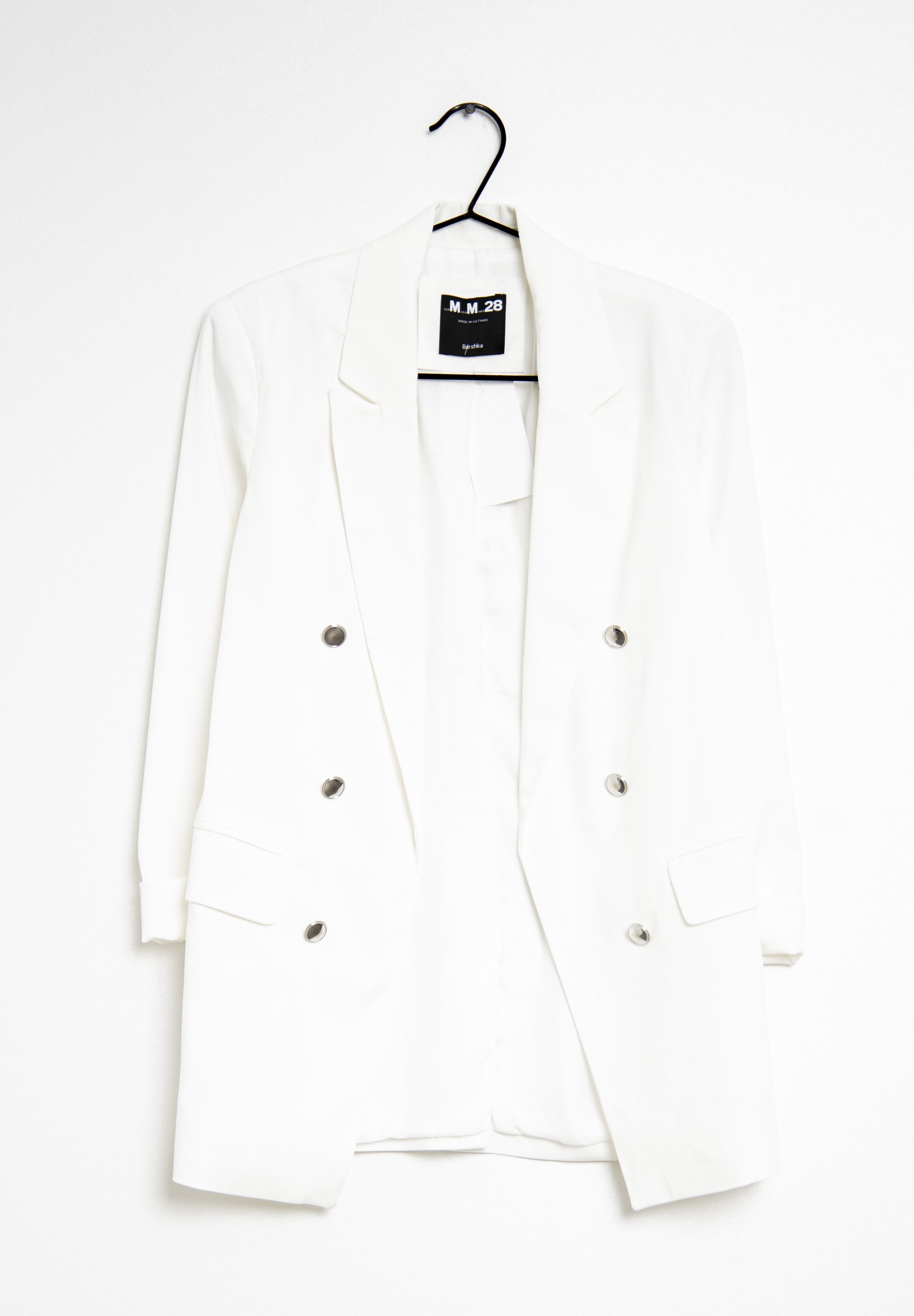 Bershka Blazer white/blanco (Segunda mano)