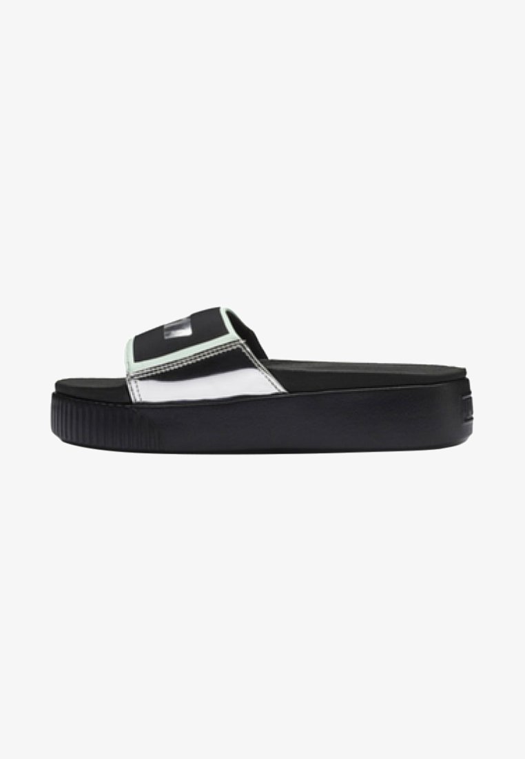 Puma Puma Platform Slide Trailblazer Metallic Women S Sandals Frauen Slippers Black Zalando Co Uk