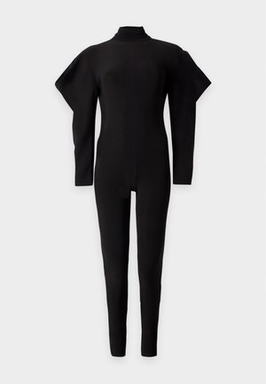 Norma Kamali, WING SLEEVE OPEN BACK BOW NECK CATSUIT - Combinaison - black