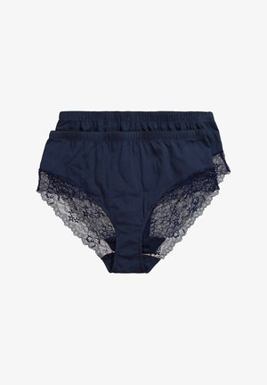Ulla Popken, 2 PACK LACE TRIM PANTS - Slip - night blue