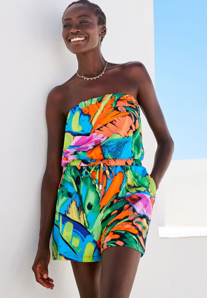 Next BANDEAU BOOBTUBE PLAYSUIT - Kombinezonas - green/red