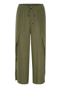 Cream Tygbyxor - dark green