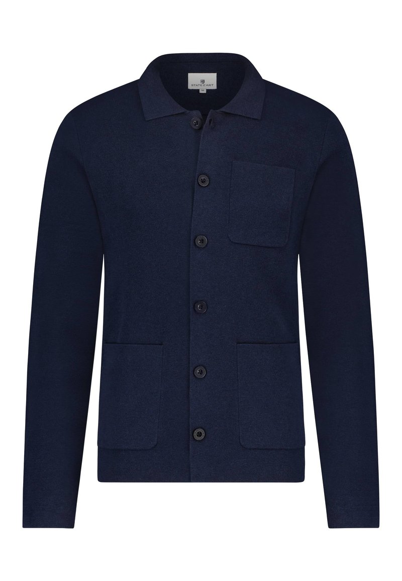 Herren Strickjacken | State of Art Strickjacke navy plain/blau - QF33322 Herren Strickjacken | State of Art Strickjacke navy plain/blau - QF33322